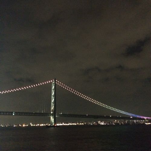 明石海峡大橋ライトアップ