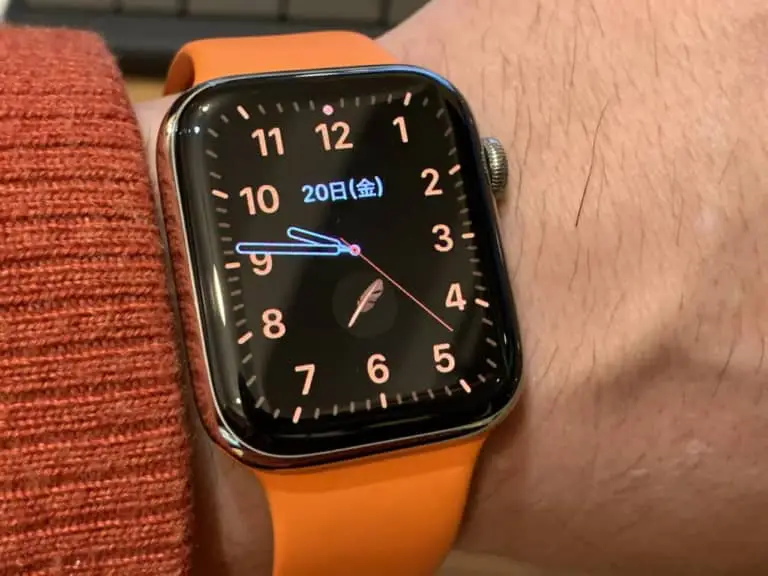 apple watchで音声入力中