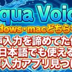 Aqua Voice（Windows・macどちらもOK）音声入力を諦めてた僕が日本語でも使える音声入力アプリ見つけた！