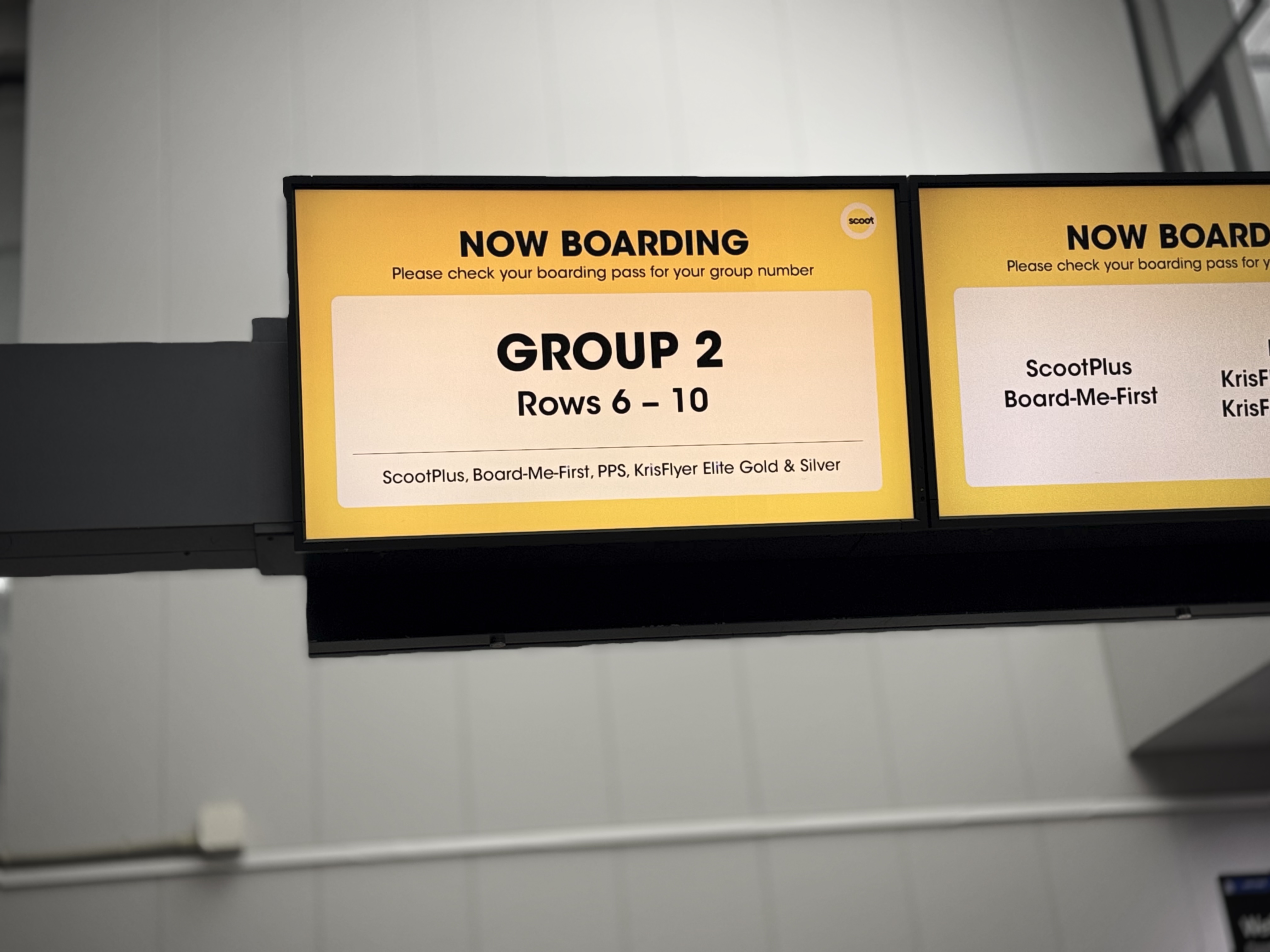 NOW BOARDING GROUP 2 Rows 6-10