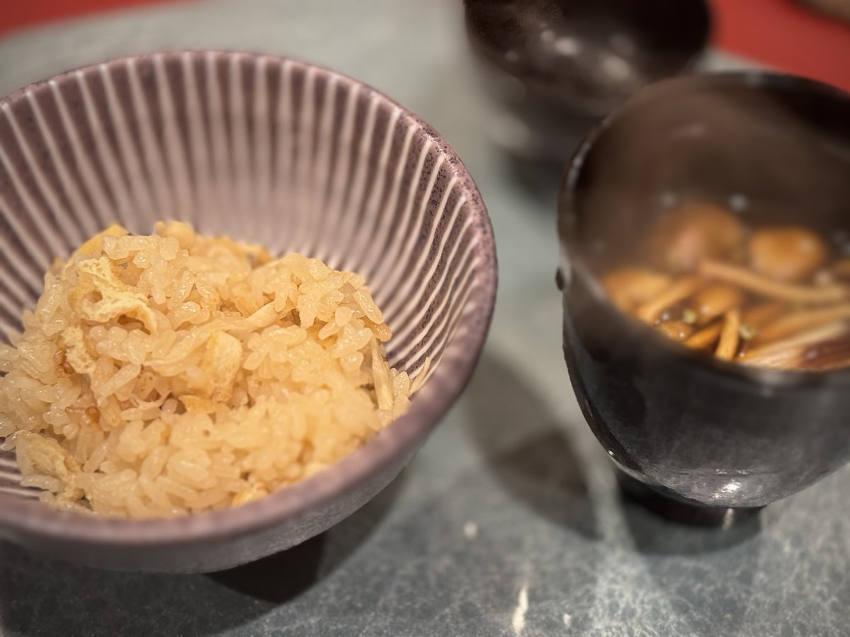 和食みたの締めのご飯とお椀